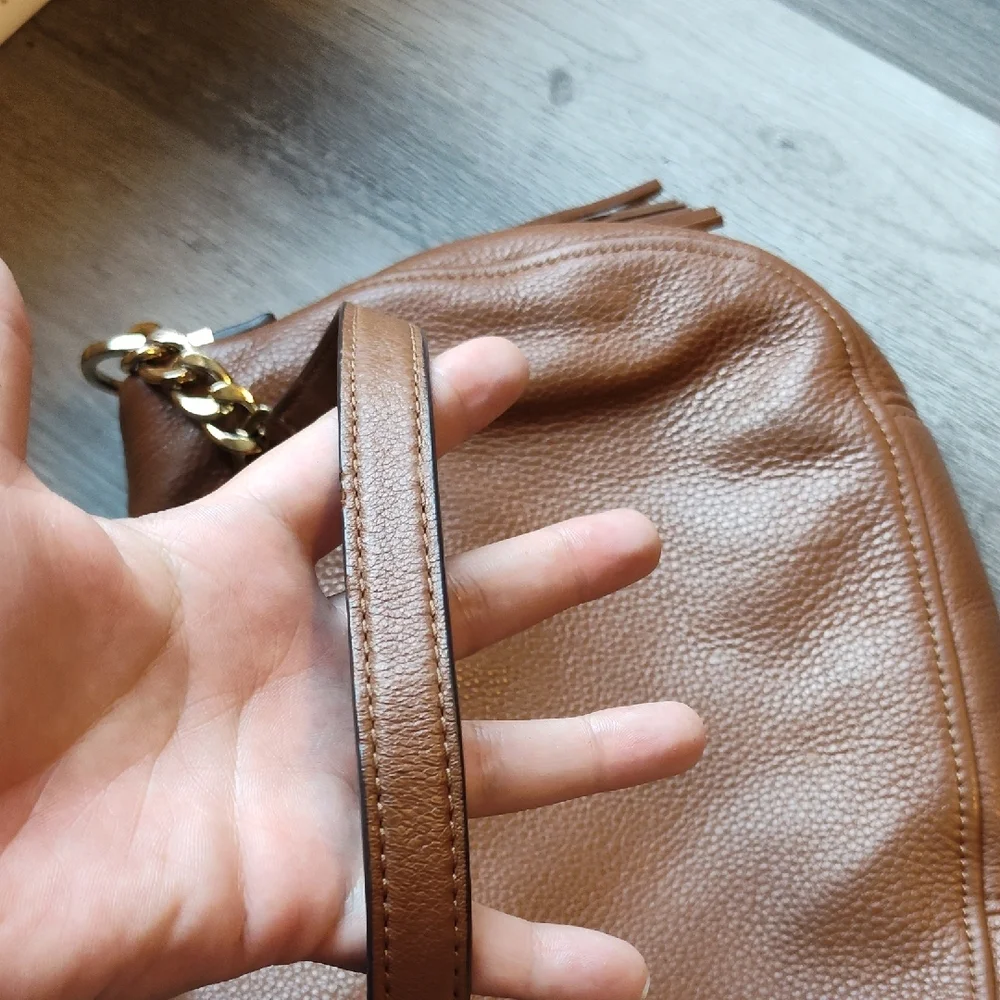 Michael Kors Tan Shoulder Bag with Gold Hardware